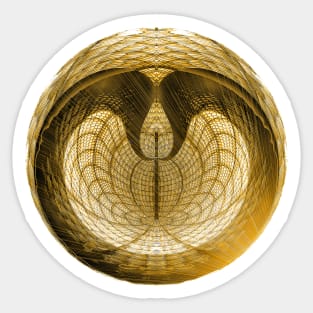 Liquid Gold Millionaire Sacred Geometry 3D Sticker